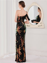 Langes Party-Abendkleid mit Pailletten